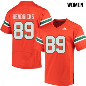 Women's Ted Hendricks Orange Miami #89 Stitch Jerseys
