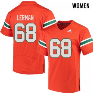 Women's Zachary Lerman Orange Hurricanes #68 Alumni Jersey
