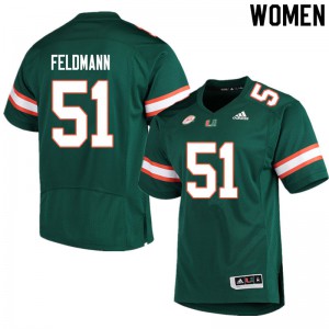 Women Graden Feldmann Green Miami #51 Alumni Jersey