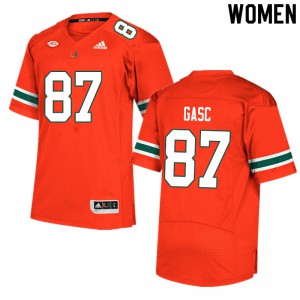 Women's Matias Gasc Orange Miami #87 Stitched Jersey