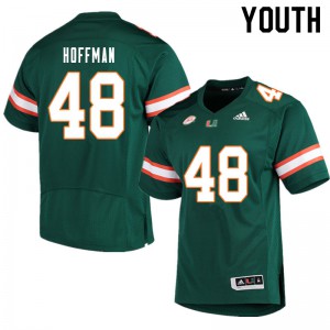 Youth Jake Hoffman Green Hurricanes #48 Stitched Jersey