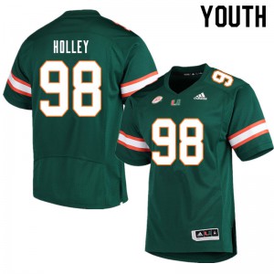 Youth Jalar Holley Green Miami #98 Official Jerseys