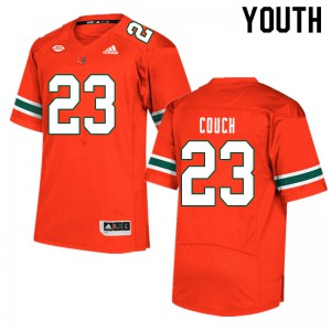 Youth Te'Cory Couch Orange Miami #23 NCAA Jerseys