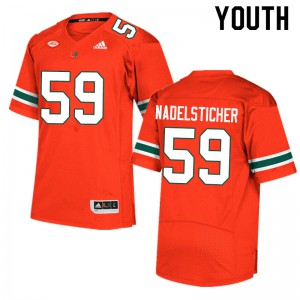 Youth Alan Nadelsticher Orange Miami #59 University Jersey