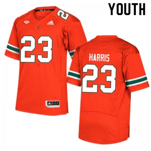 Youth Cam'Ron Harris Orange Miami #23 Stitch Jersey
