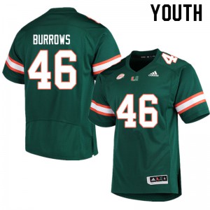 Youth Suleman Burrows Green Hurricanes #46 College Jersey
