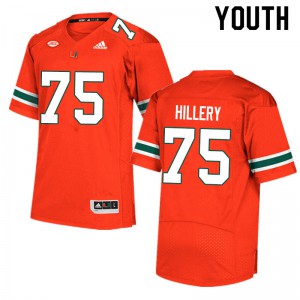 Youth Zalon'tae Hillery Orange Miami #75 Stitched Jerseys