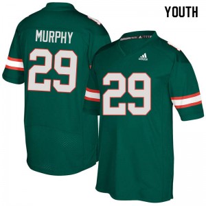 Youth James Murphy Green Miami #29 Official Jersey