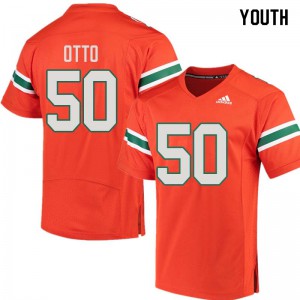 Youth Jim Otto Orange Miami #50 High School Jersey