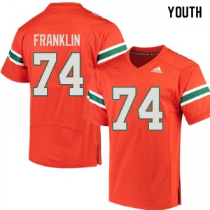 Youth Orlando Franklin Orange Hurricanes #74 College Jersey