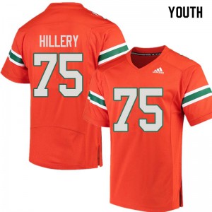 Youth Zalontae Hillery Orange Miami Hurricanes #75 Alumni Jerseys