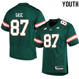 Youth Matias Gasc Green Miami #87 Official Jersey